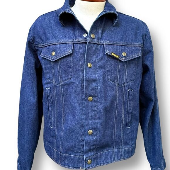 Vintage Saddle King Western Jacket Men 44 Reg Made in USA Snaps Cowboy - Picture 2 of 13